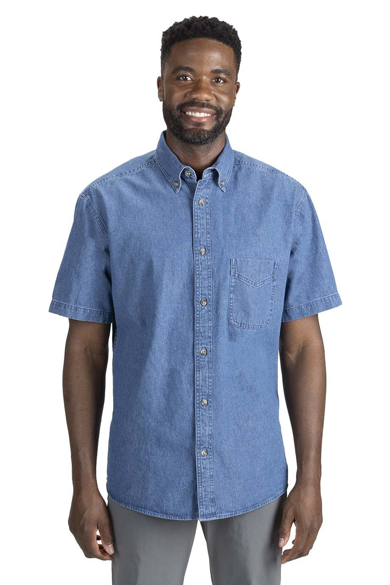 EDWARDS DENIM SHORT SLEEVE MENS SHIRT