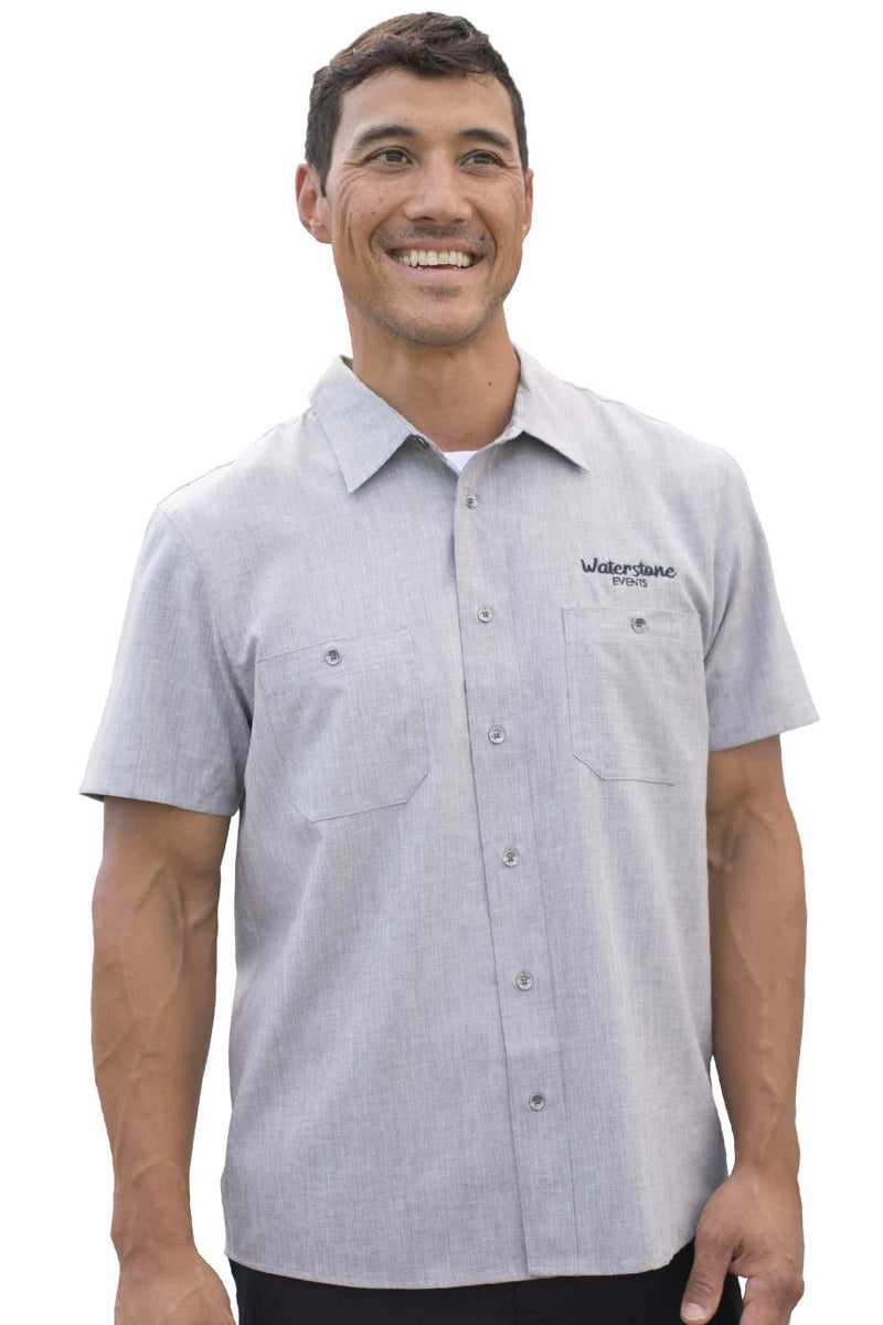 EDWARDS MELANGE MENS CAMP SHIRT
