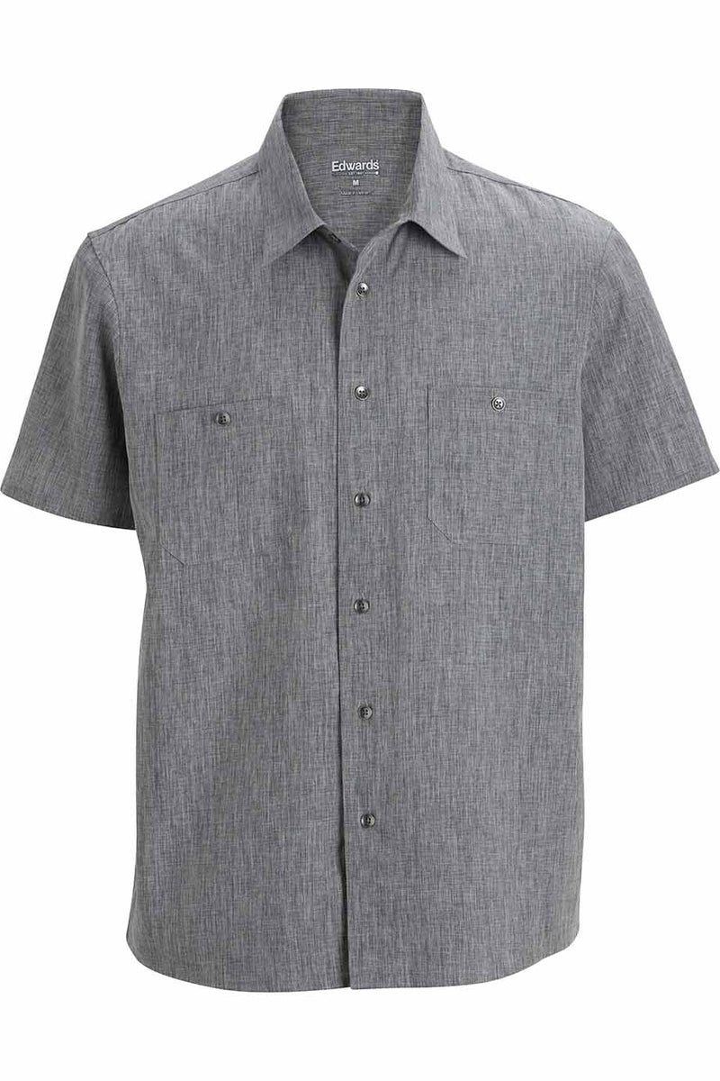 EDWARDS MELANGE MENS CAMP SHIRT