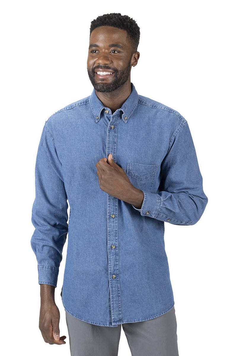 EDWARDS DENIM LONG SLEEVE MENS SHIRT