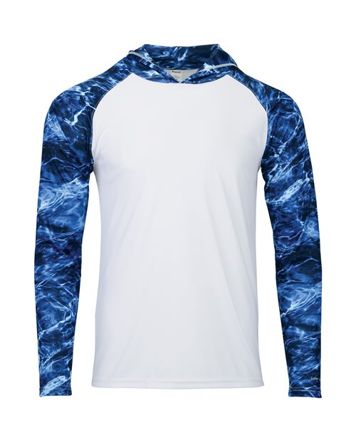 Men's Biloxi Performance Colorblocked Hooded Long Sleeve T-Shirt