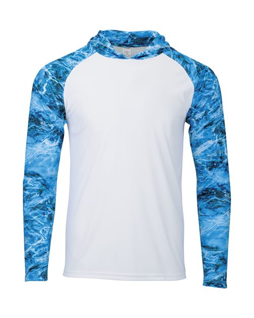 Men's Biloxi Performance Colorblocked Hooded Long Sleeve T-Shirt