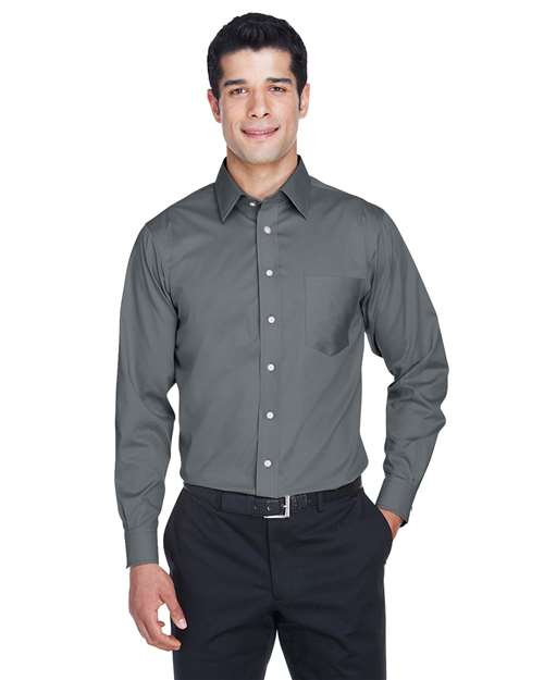 Men's Crown Collection® Solid Stretch Twill Woven Dress Shirt