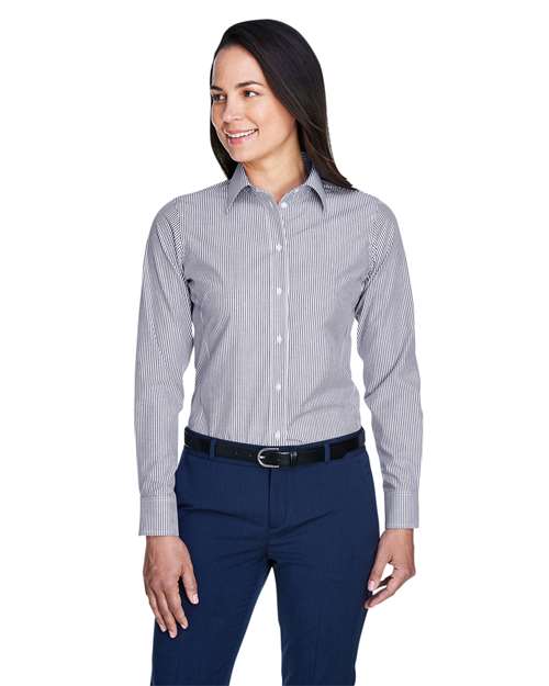 Women's Crown Collection® Banker Stripe Woven Dress Shirt
