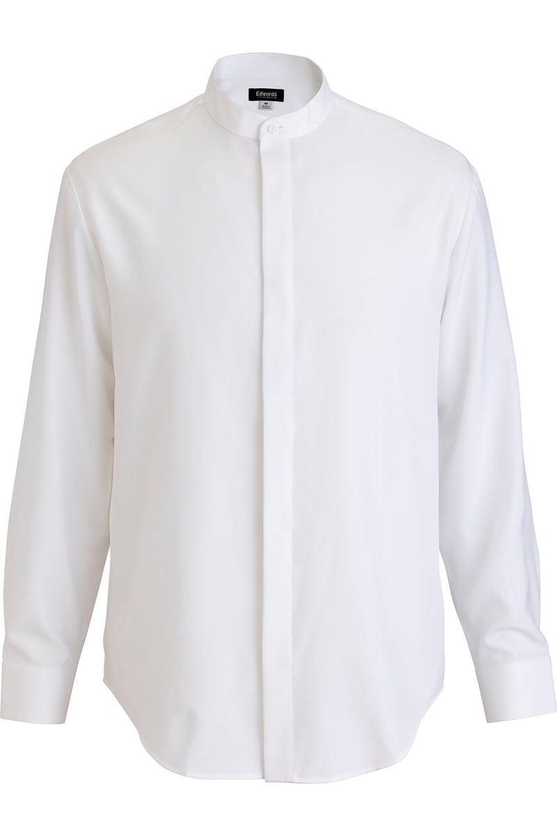 EDWARDS FLEXBATISTE BANDED COLLAR LONG SLEEVE MENS SHIRT