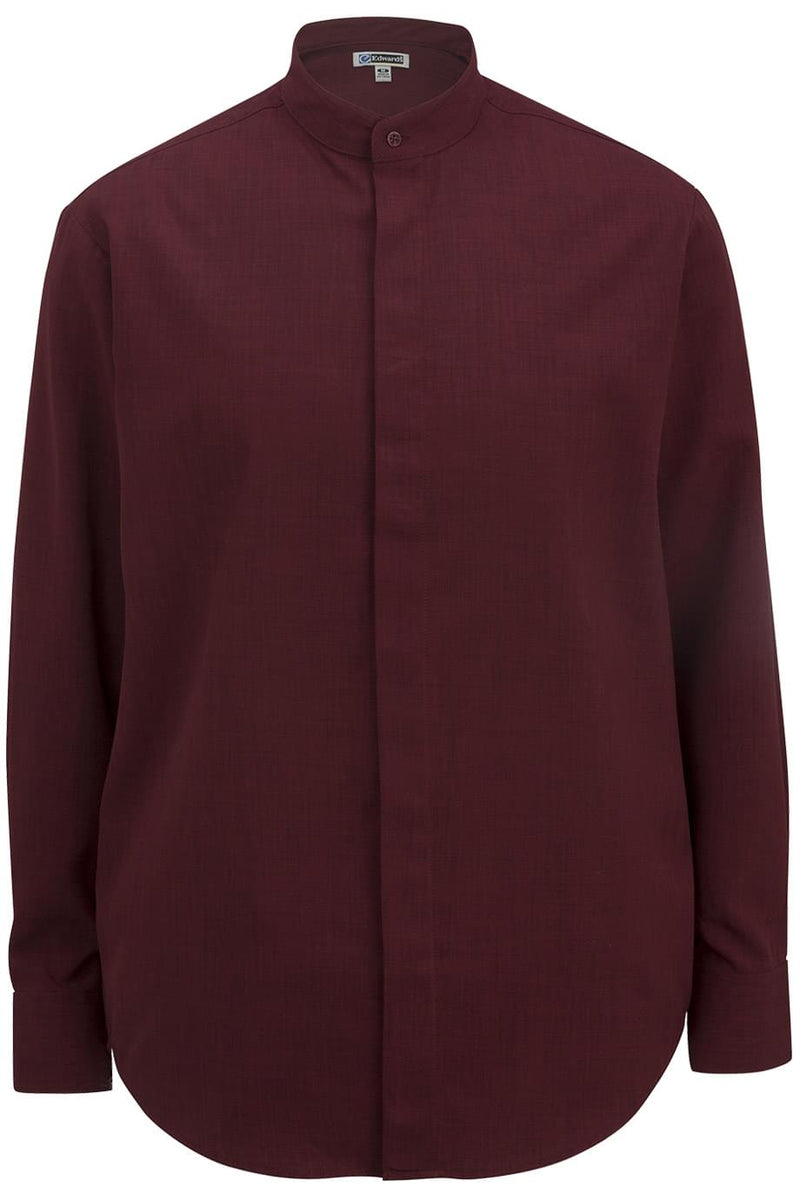 EDWARDS MENS BATISTE BANDED COLLAR SHIRT