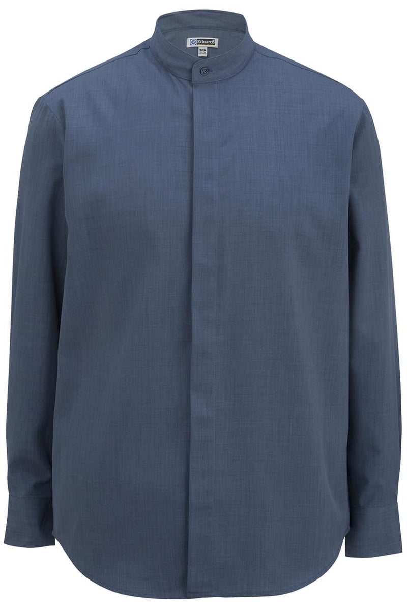 EDWARDS MENS BATISTE BANDED COLLAR SHIRT