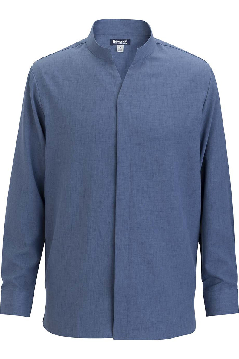 EDWARDS FLEXBATISTE STAND UP COLLAR LONG SLEEVE MENS SHIRT