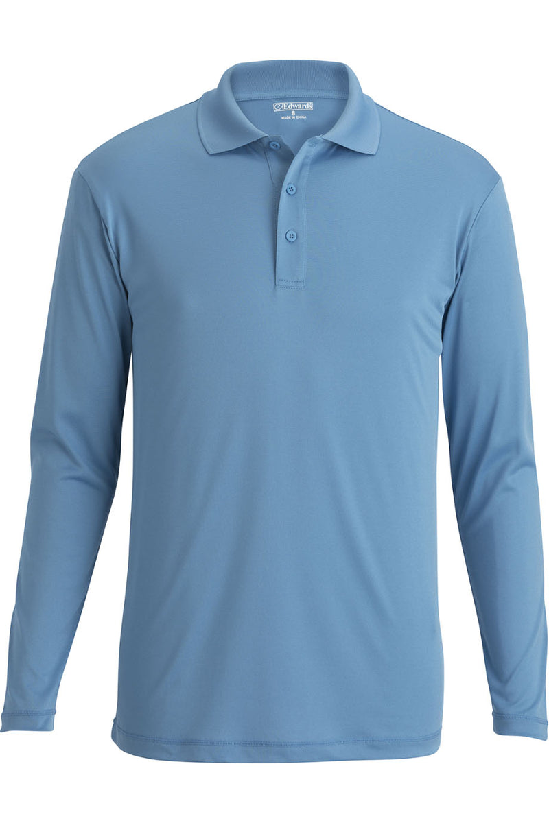 EDWARDS MINI PIQUE LONG SLEEVE UNISEX POLO