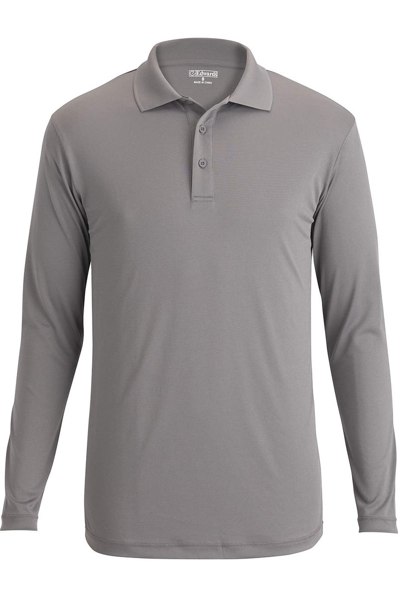 EDWARDS MINI PIQUE LONG SLEEVE UNISEX POLO