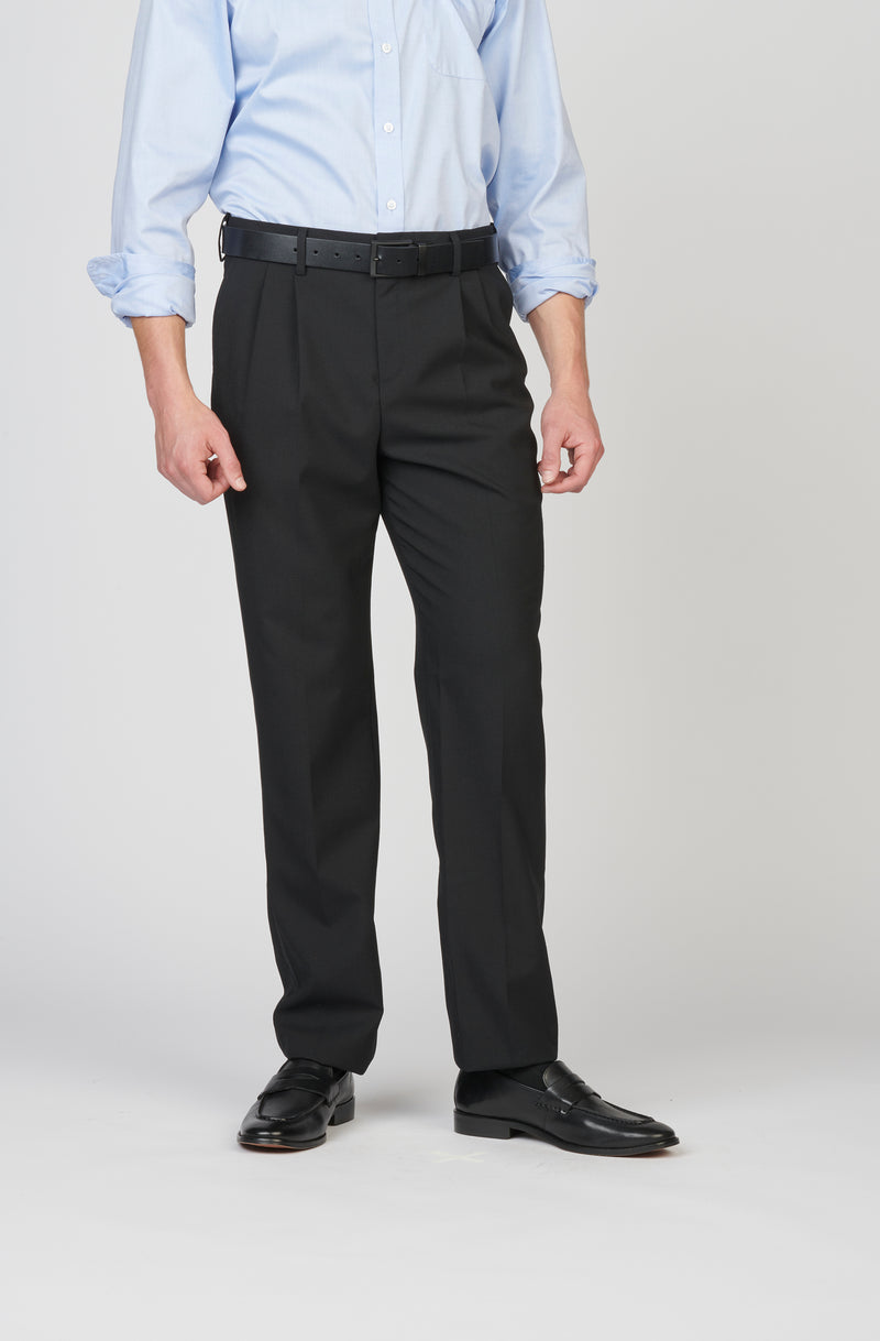 EDWARDS SIGNATURE MENS EZ FIT PLEATED DRESS PANT