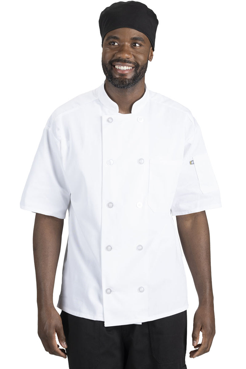 EDWARDS 10 BUTTON SHORT SLEEVE CHEF COAT