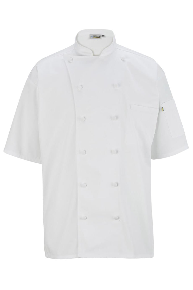 EDWARDS 12 BUTTON SHORT SLEEVE CHEF COAT WITH MESH