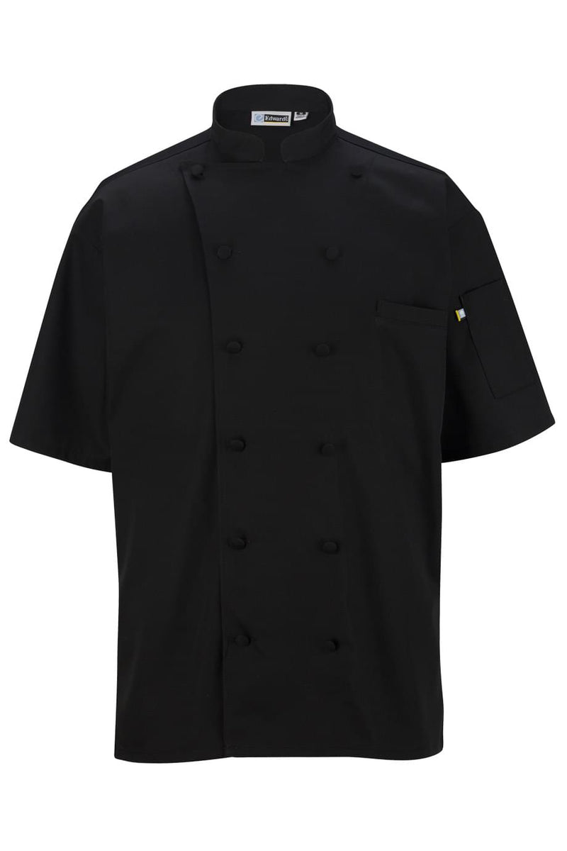 EDWARDS 12 BUTTON SHORT SLEEVE CHEF COAT WITH MESH