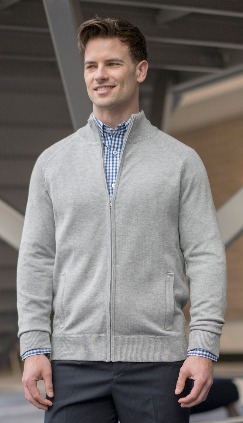 EDWARDS ACRYLIC BLEND UNISEX SWEATER JACKET