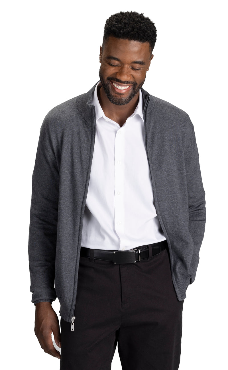 EDWARDS TRI BLEND UNISEX FULL ZIP CARDIGAN