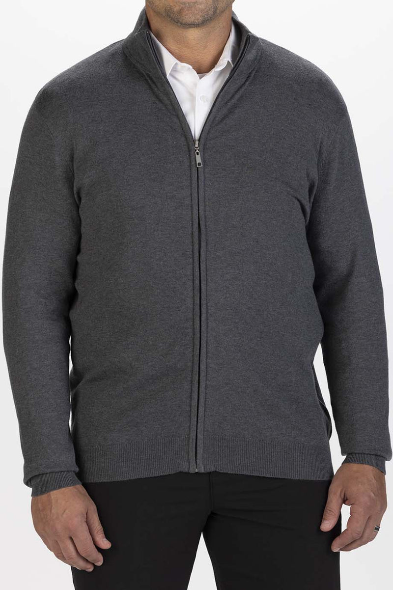 EDWARDS TRI BLEND UNISEX FULL ZIP CARDIGAN