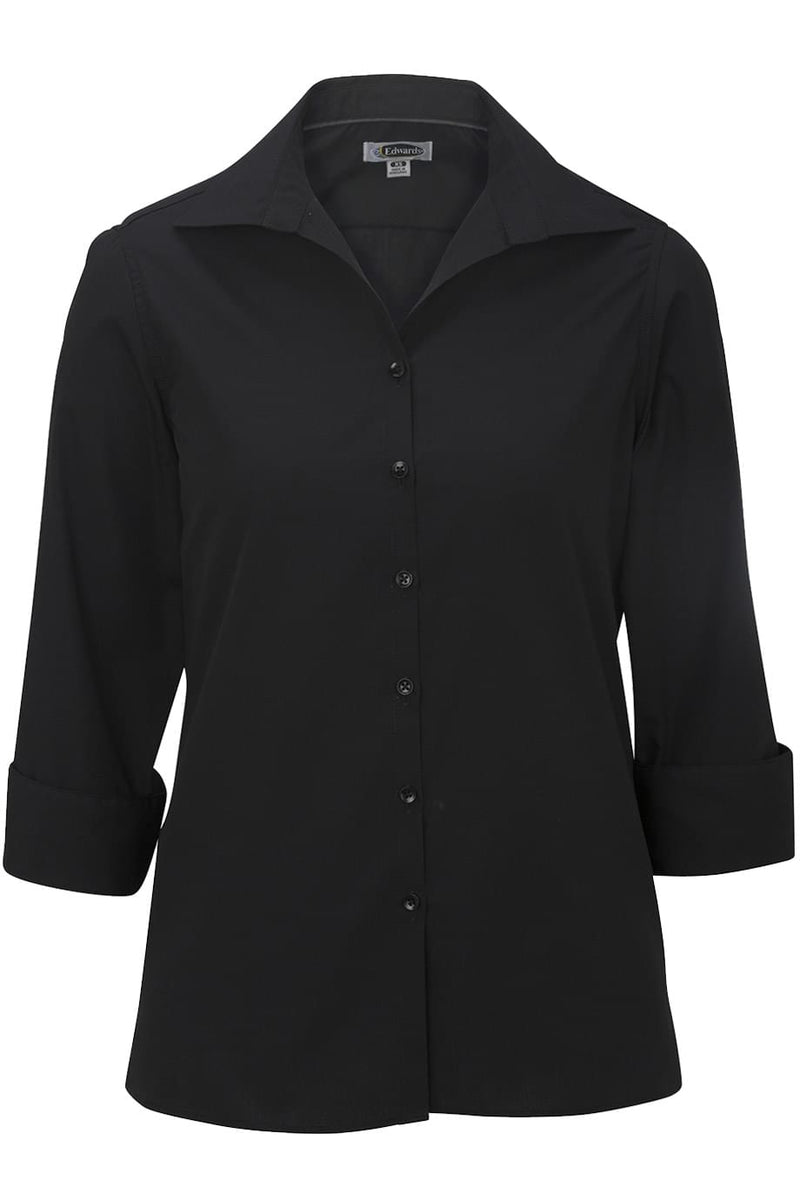 EDWARDS LIGHTWEIGHT POPLIN THREE QUARTER SLEEVE LADIES SHIRT