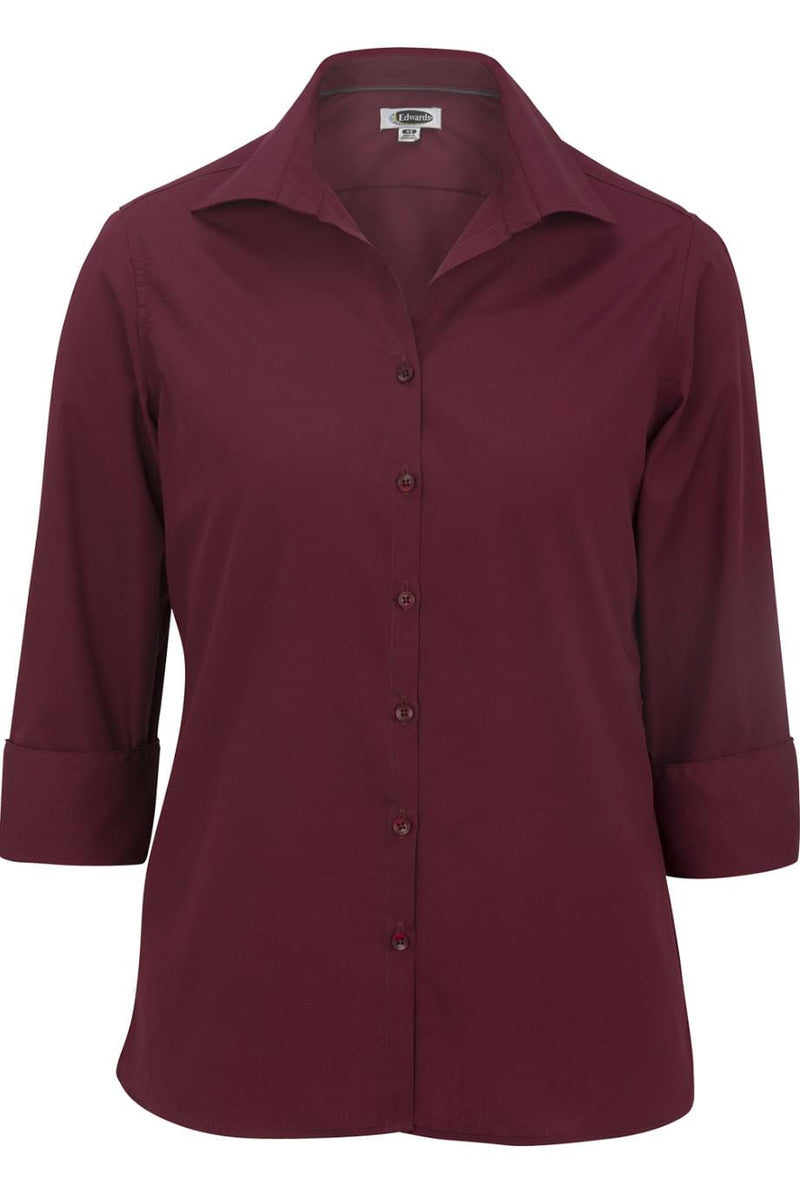 EDWARDS LIGHTWEIGHT POPLIN THREE QUARTER SLEEVE LADIES SHIRT