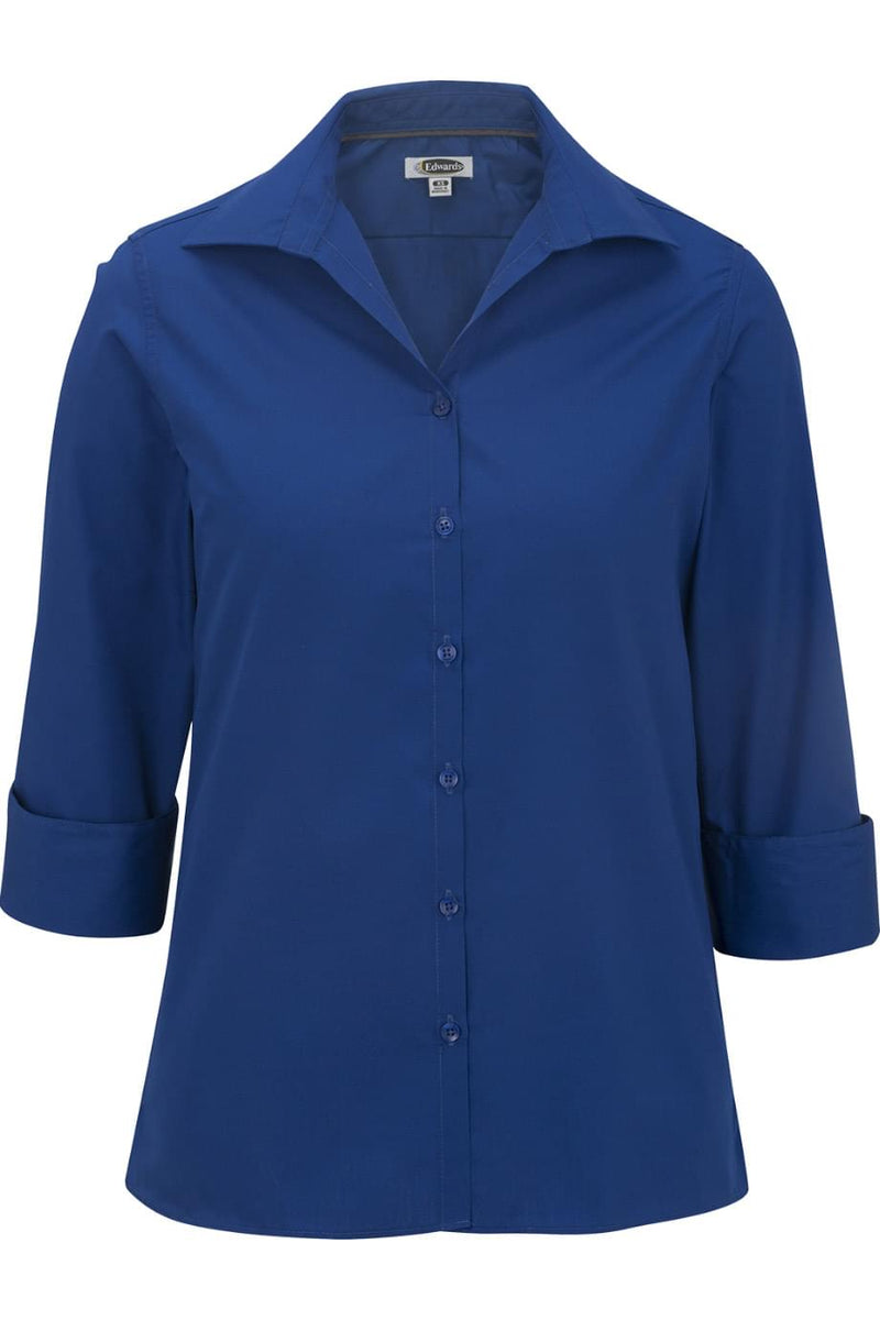 EDWARDS LIGHTWEIGHT POPLIN THREE QUARTER SLEEVE LADIES SHIRT