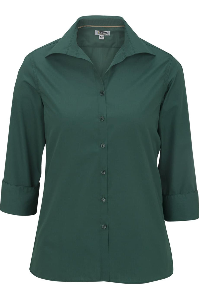 EDWARDS LIGHTWEIGHT POPLIN THREE QUARTER SLEEVE LADIES SHIRT