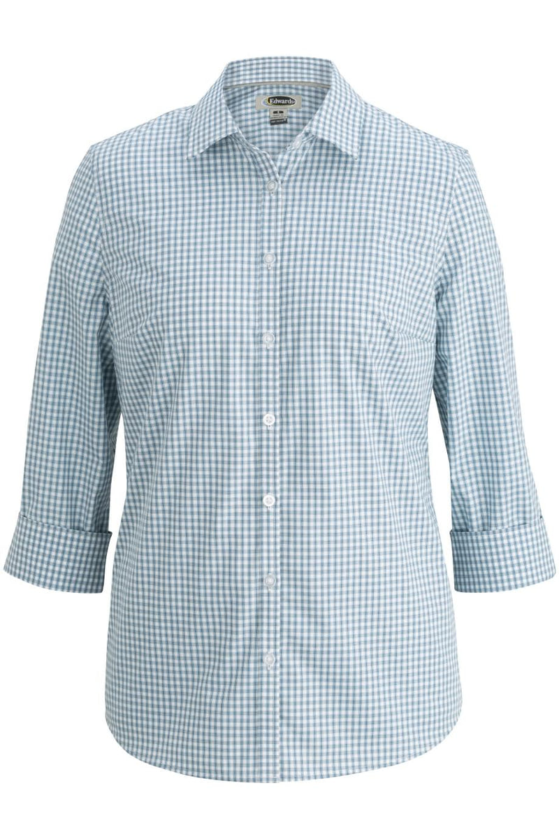 EDWARDS LADIES 3/4 SLEEVE STRETCH BROADCLOTH SHIRT