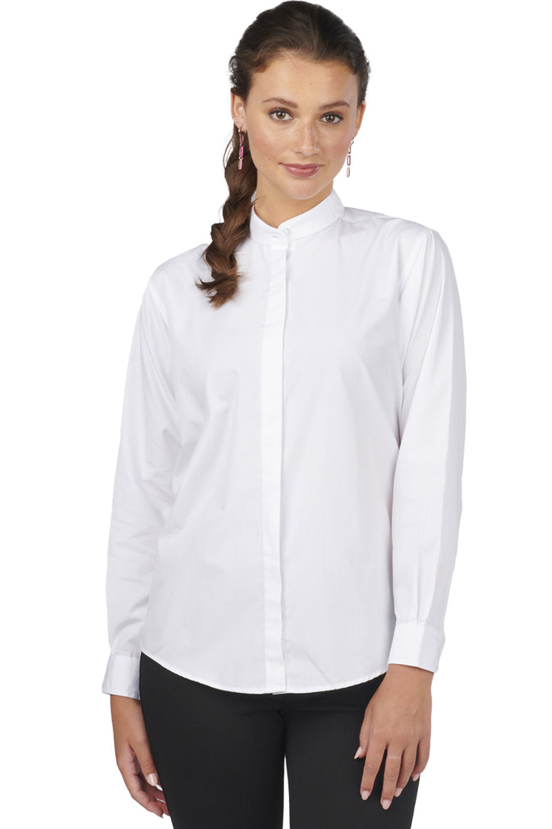 EDWARDS BANDED COLLAR LADIES SHIRT