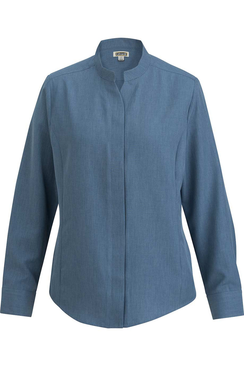 EDWARDS LADIES STAND-UP COLLAR SHIRT