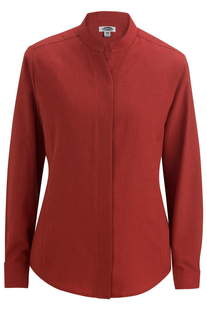 EDWARDS LADIES STAND-UP COLLAR SHIRT