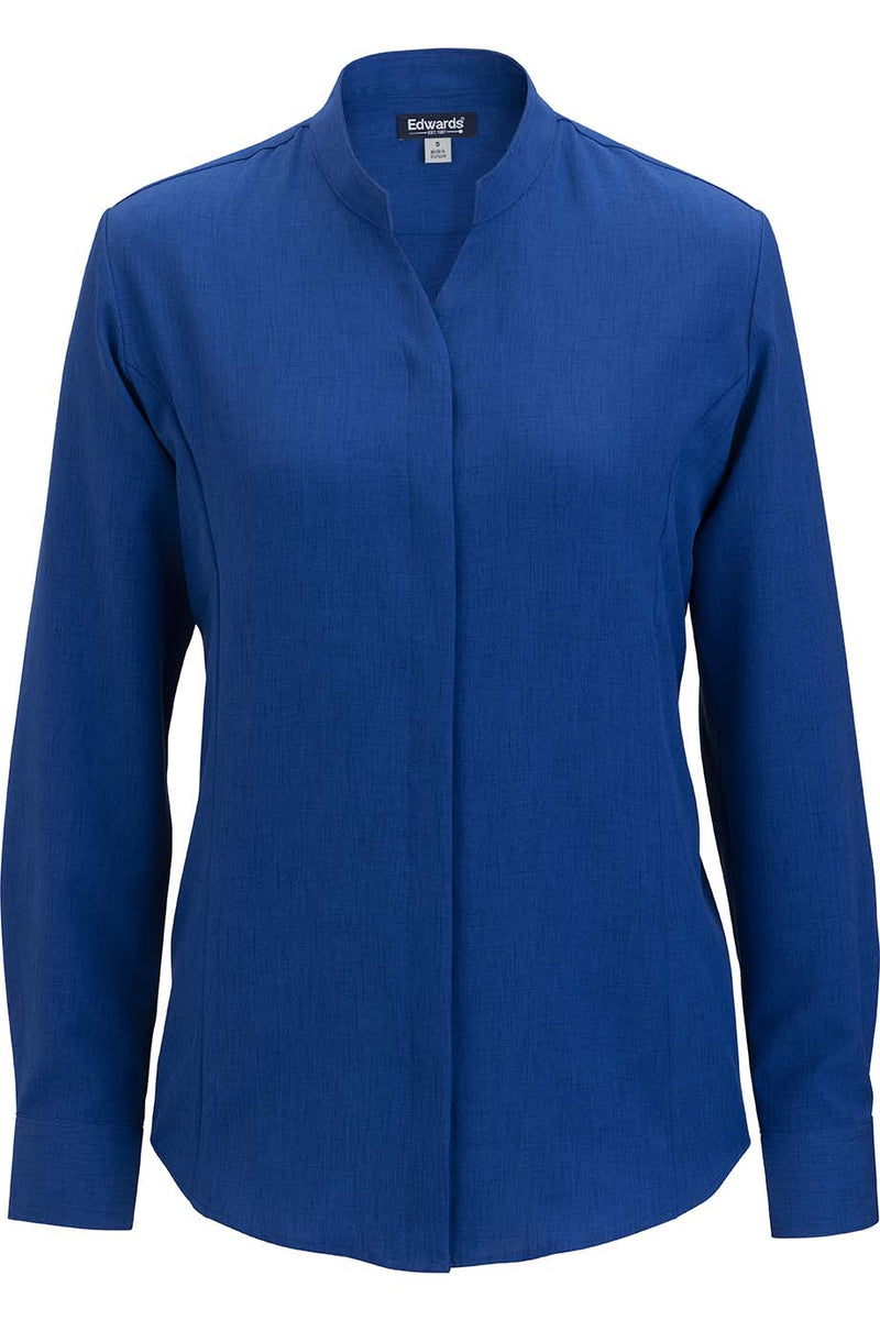 EDWARDS FLEXBATISTE STAND UP COLLAR LONG SLEEVE LADIES SHIRT