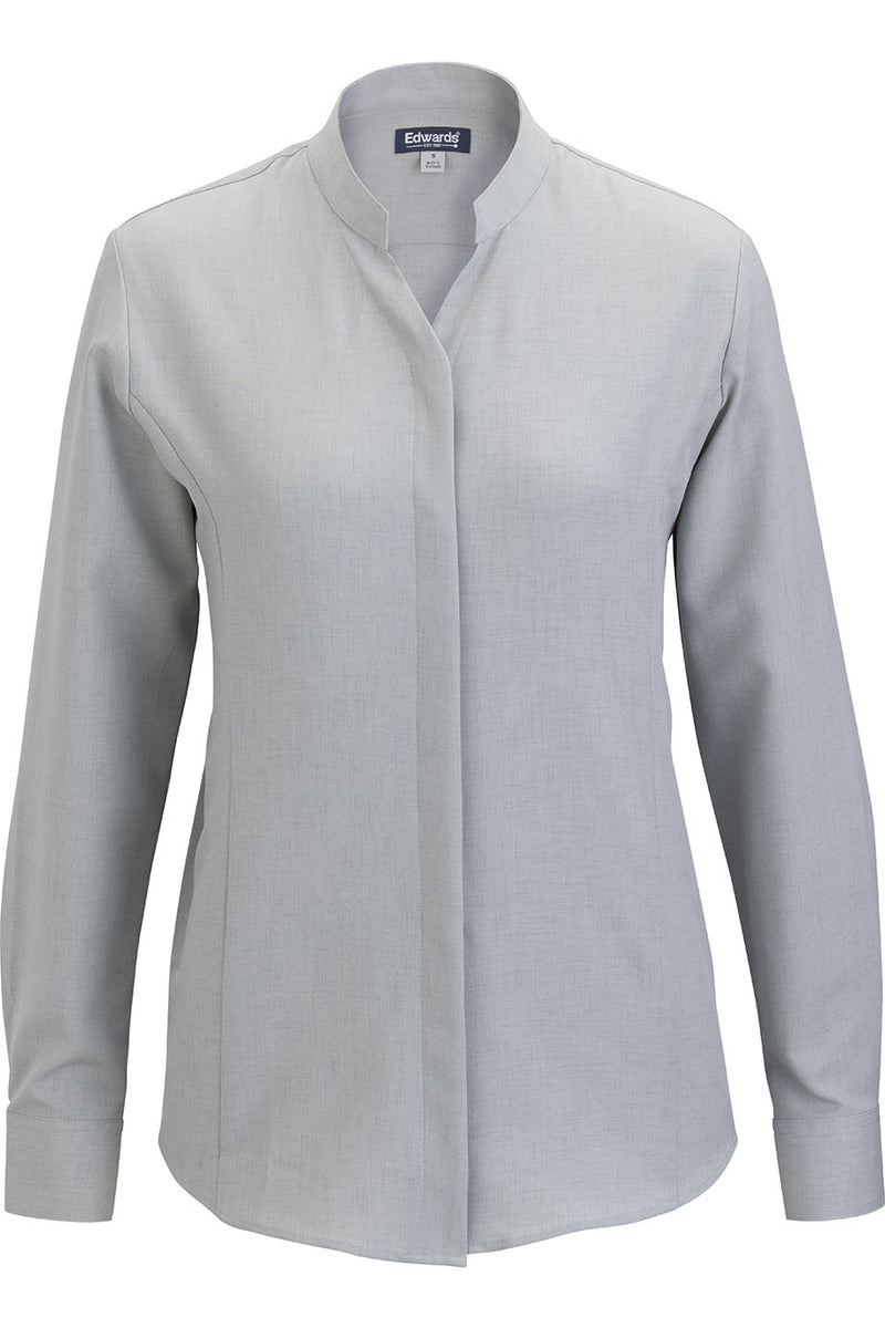 EDWARDS FLEXBATISTE STAND UP COLLAR LONG SLEEVE LADIES SHIRT