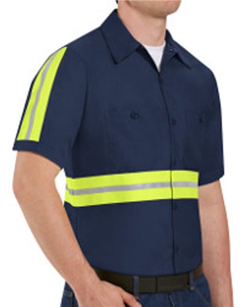 Men's Enhanced Visibility Industrial Work Shirt