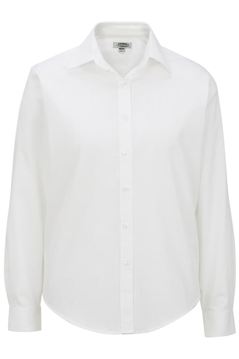 EDWARDS PINPOINT OXFORD LONG SLEEVE LADIES SHIRT