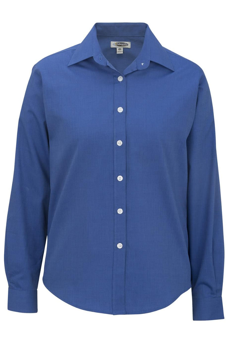 EDWARDS PINPOINT OXFORD LONG SLEEVE LADIES SHIRT