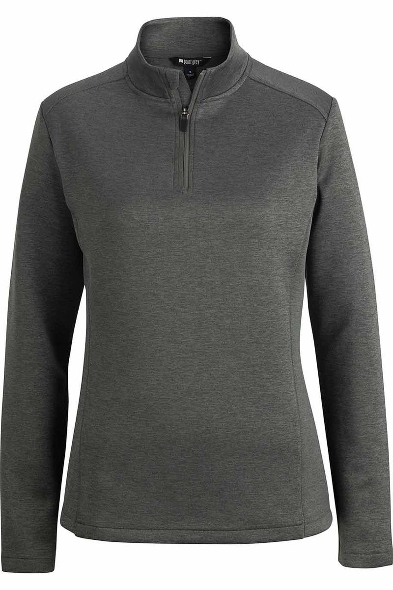 EDWARDS POINT GREY LADIES QUARTER ZIP