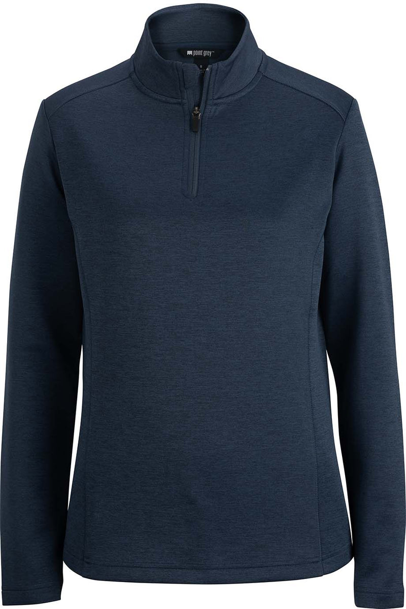 EDWARDS POINT GREY LADIES QUARTER ZIP