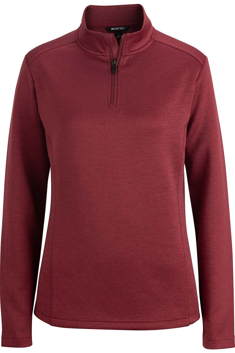 EDWARDS POINT GREY LADIES QUARTER ZIP