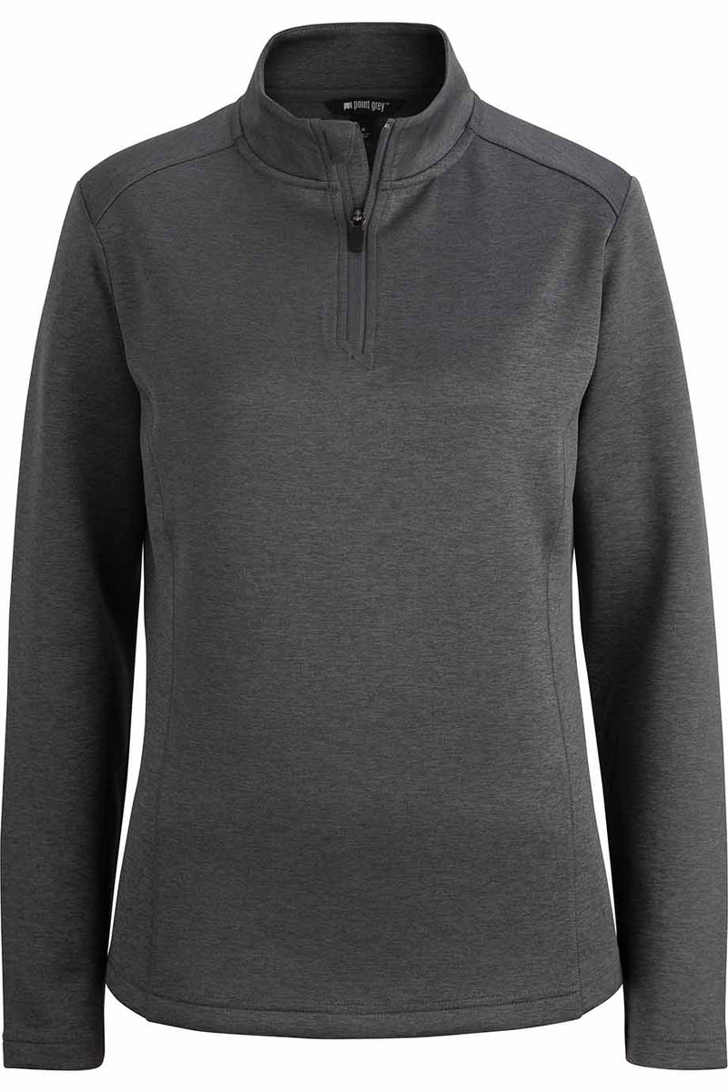 EDWARDS POINT GREY LADIES QUARTER ZIP
