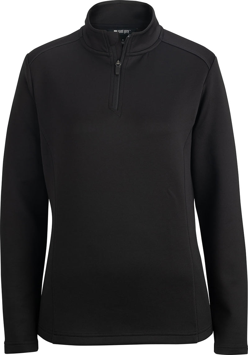 EDWARDS POINT GREY LADIES QUARTER ZIP