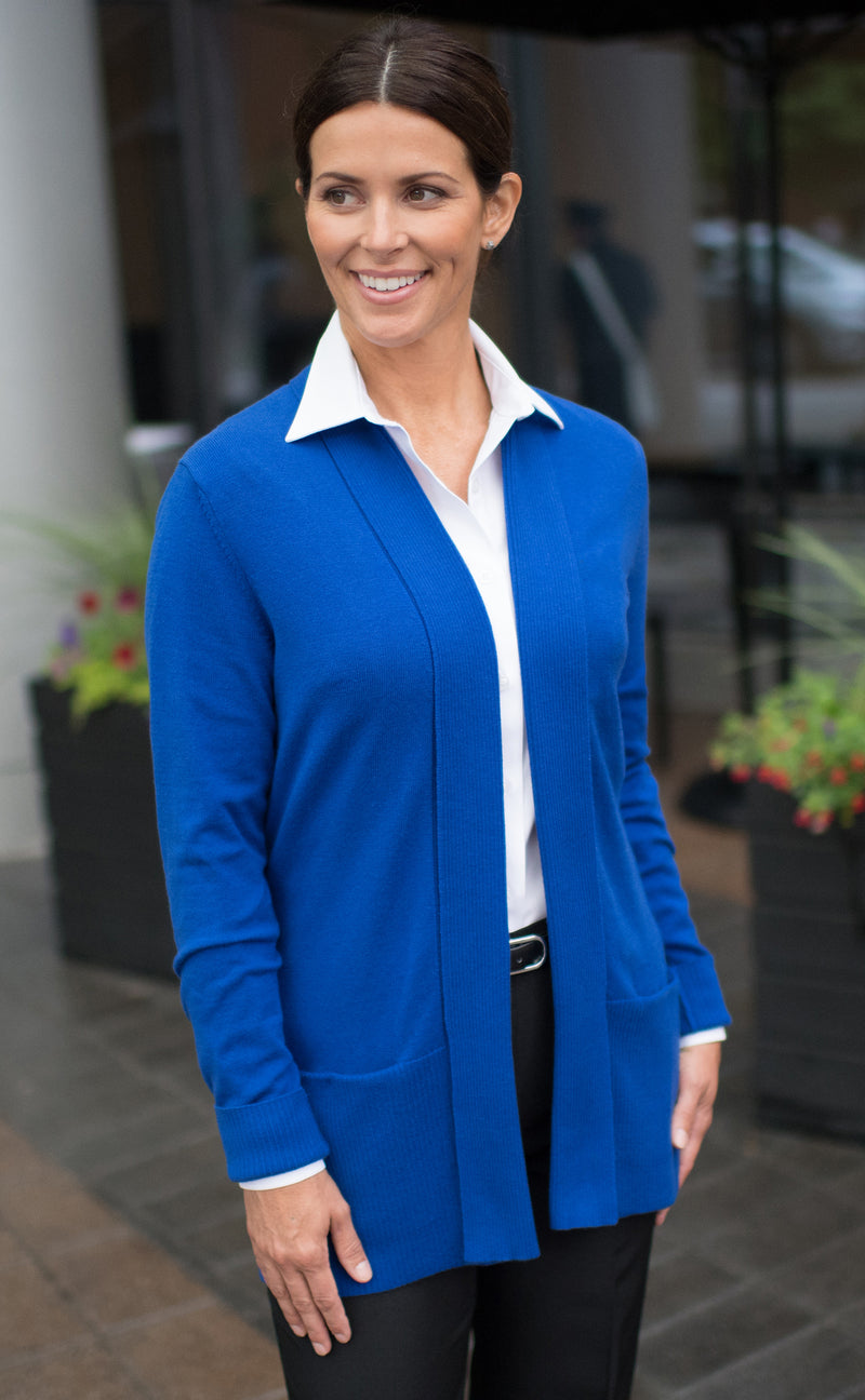 EDWARDS TRI BLEND LADIES SHAWL COLLAR CARDIGAN