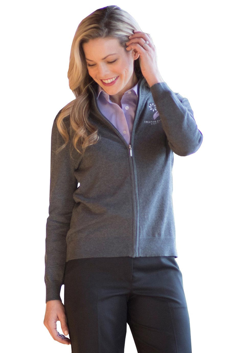 EDWARDS TRI BLEND LADIES FULL ZIP CARDIGAN