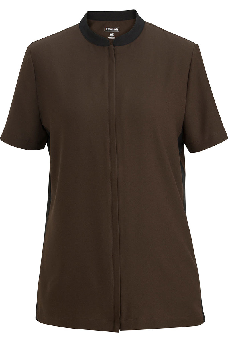 EDWARDS LADIES ESSENTIAL SOFT-STRETCH FULL-ZIP POLY TUNIC