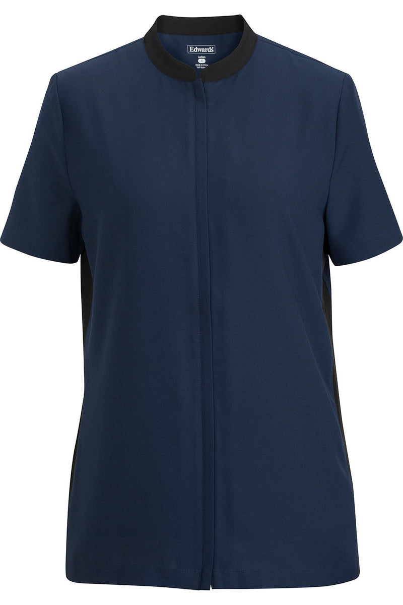 EDWARDS LADIES ESSENTIAL SOFT-STRETCH FULL-ZIP POLY TUNIC