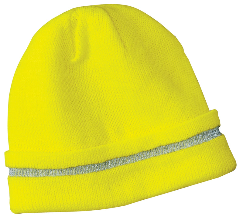 CornerStone ®  - Enhanced Visibility Beanie with Reflective Stripe.  CS800