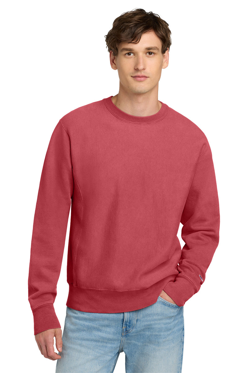 Champion  ®  Reverse Weave  ®  Garment-Dyed Crewneck Sweatshirt. GDS149