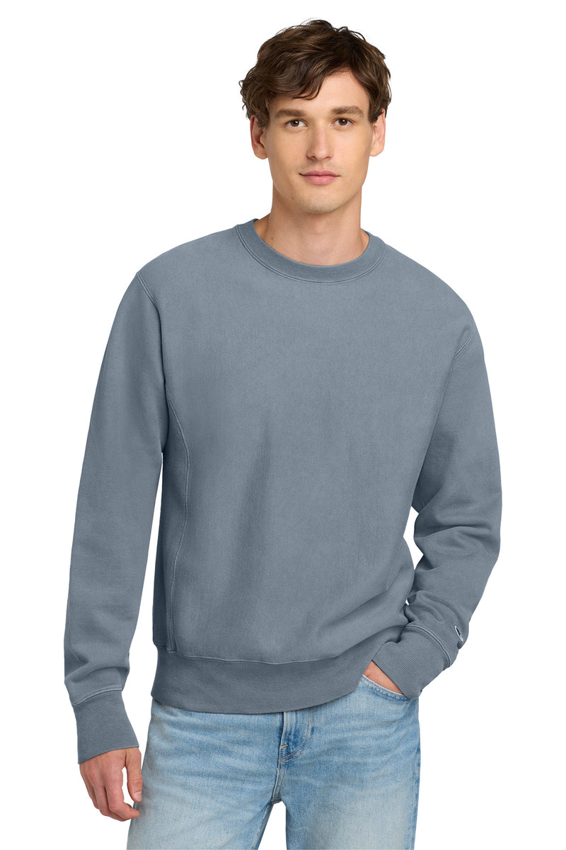 Champion  ®  Reverse Weave  ®  Garment-Dyed Crewneck Sweatshirt. GDS149