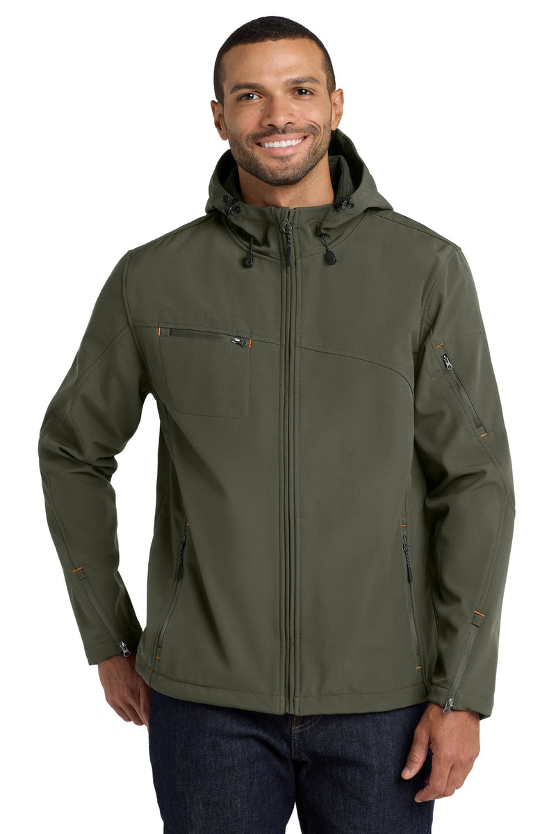 Port Authority ®  Textured Hooded Soft Shell Jacket. J706