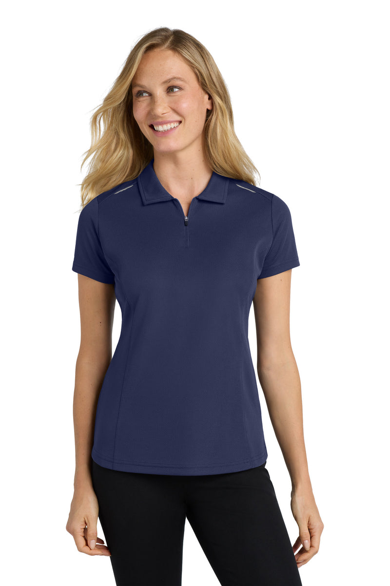 Port Authority ®  Women's Pinpoint Mesh Zip Polo. L580