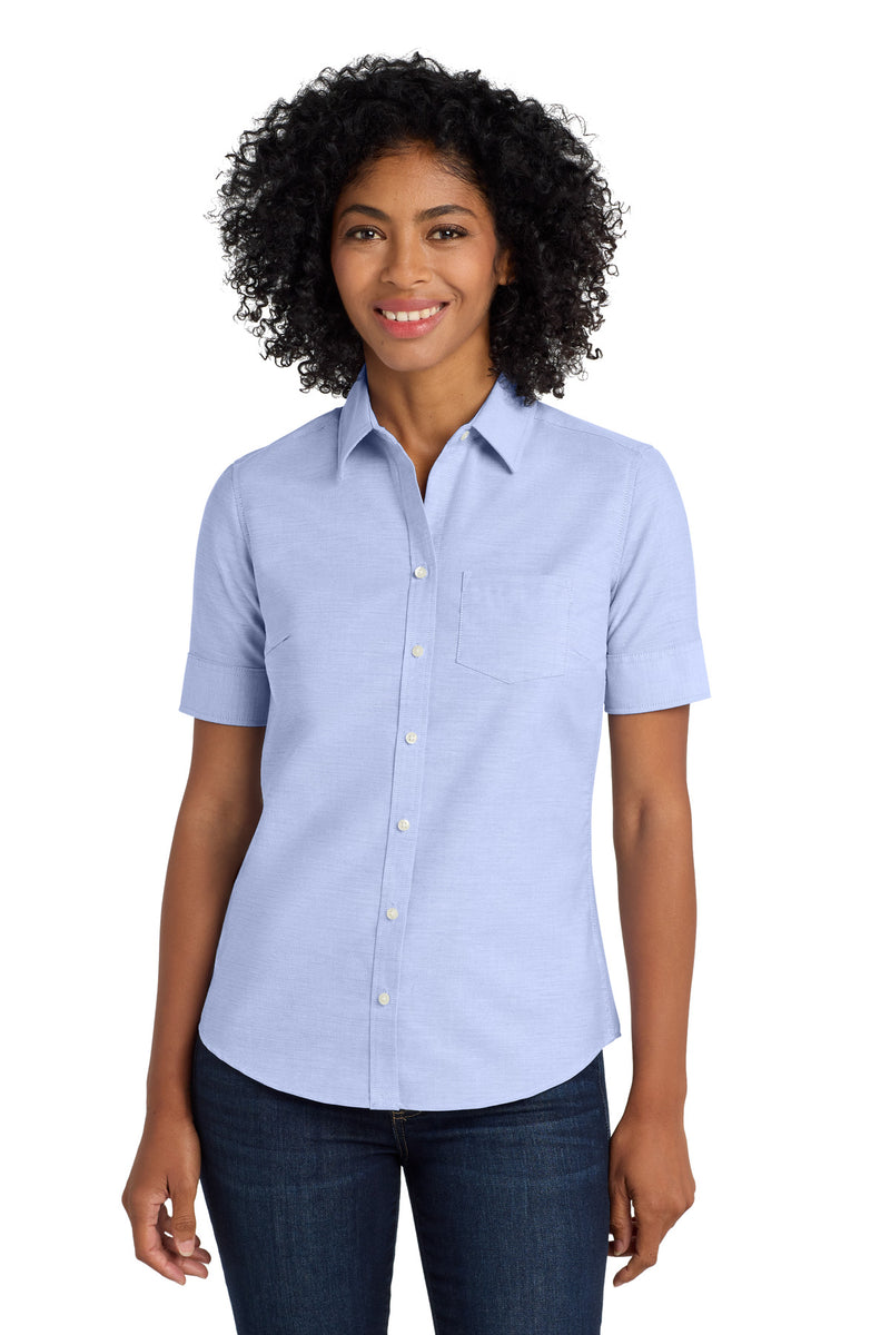 Port Authority ®  Women's Short Sleeve SuperPro ™  Oxford Shirt. L659