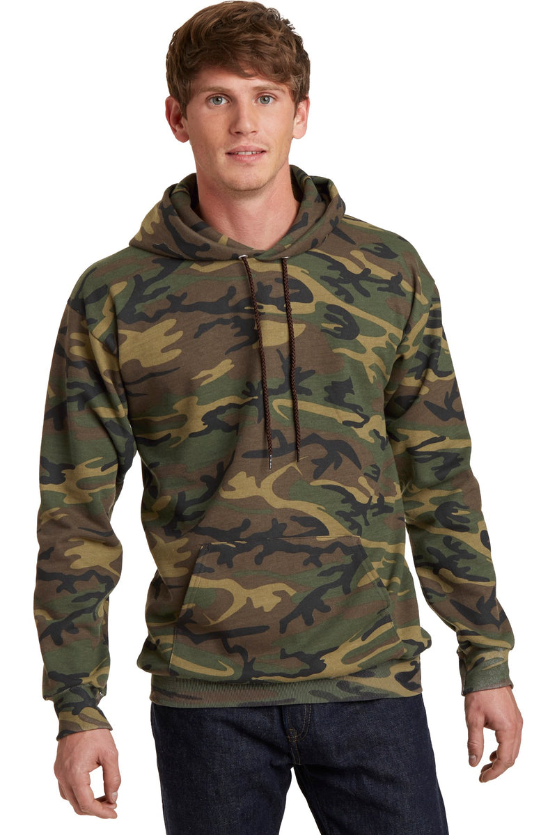 Port & Co ™  Core Fleece Camo Pullover Hooded Sweatshirt. PC78HC